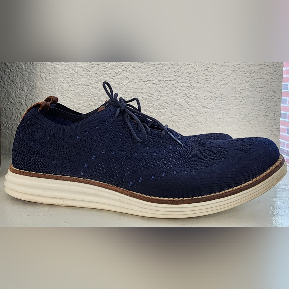 Cole Haan Men's ZeroGrand Stitchlite Wingtip Oxford Navy Size 8.5 - Picture 5 of 6